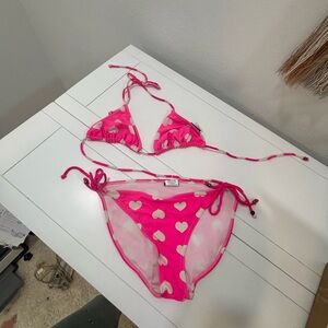 Pink Heart Bikini Set